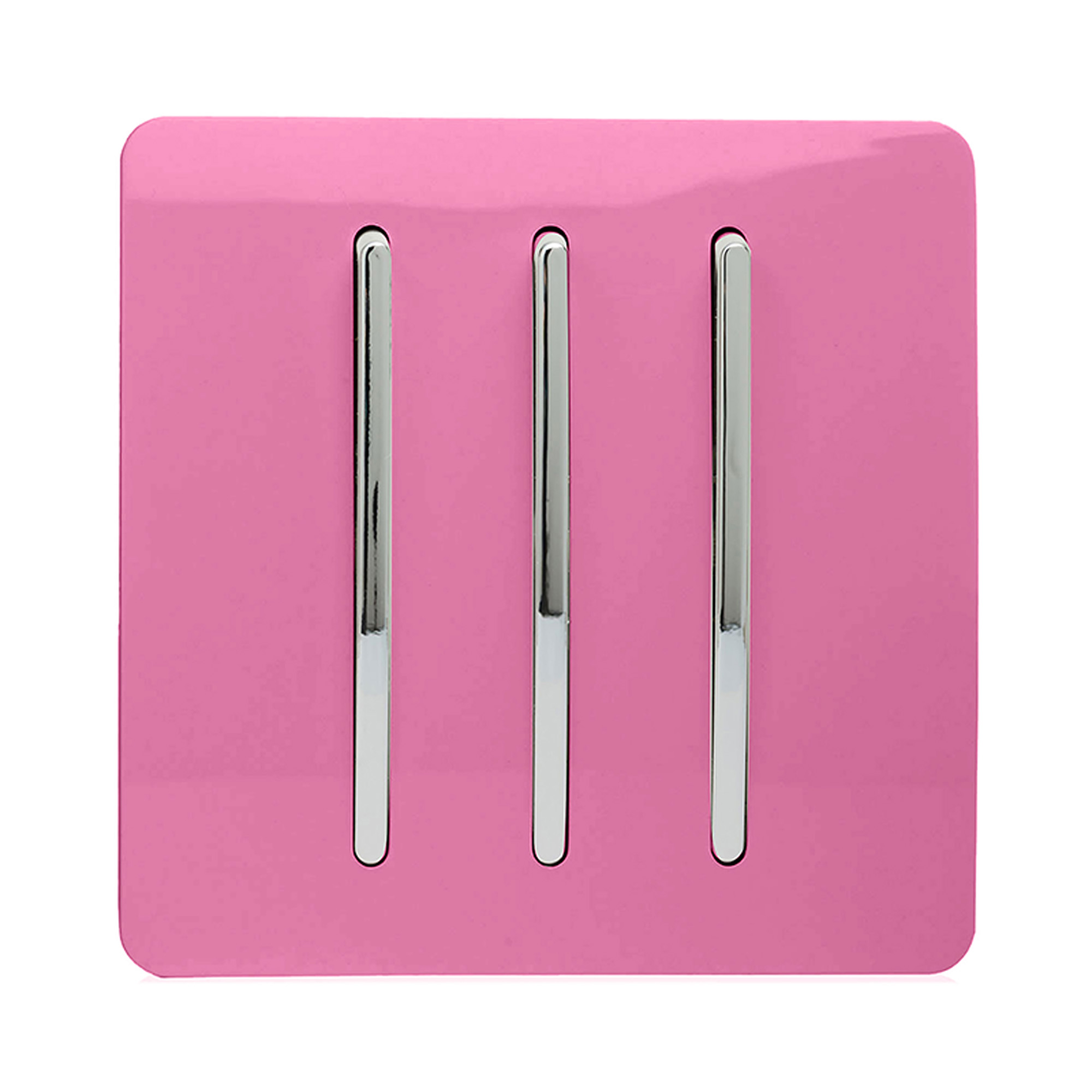 ART-SS6PK  3 Gang 2 Way 10 Amp Rocker Pink